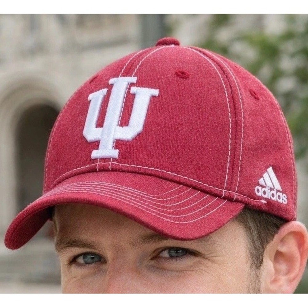 Adidas Indiana University IU Hoosiers Climalite Fitted Hat Adult Size S/M Fitmax